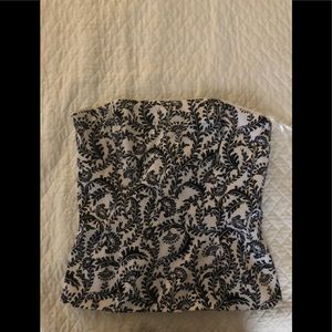 Black and White corset style top